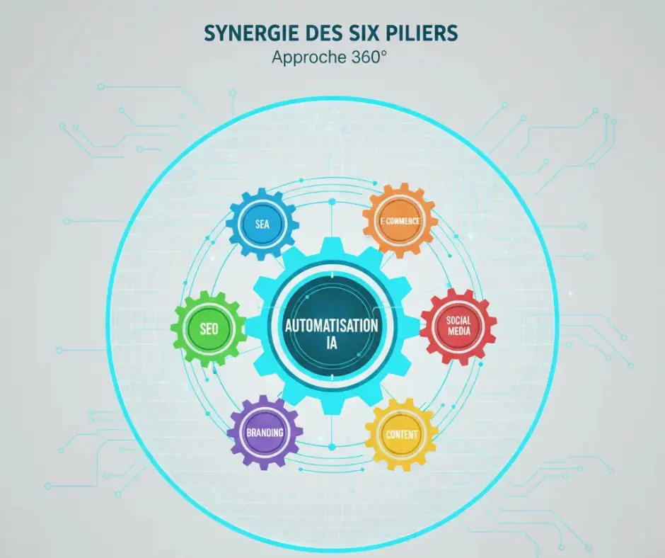 les 6 piliers interconnectés de la stratégie marketing